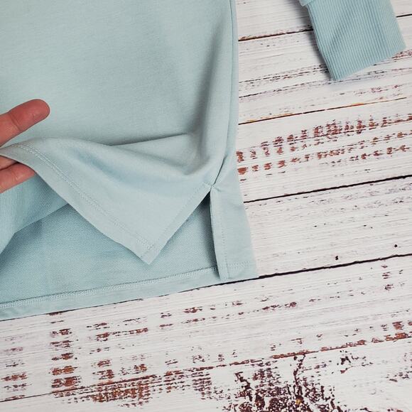 adyp Baby Blue Cowl Neck Sweater Dress Butter Soft Whimsy Fairy A-line Oversized - Picture 7 of 12